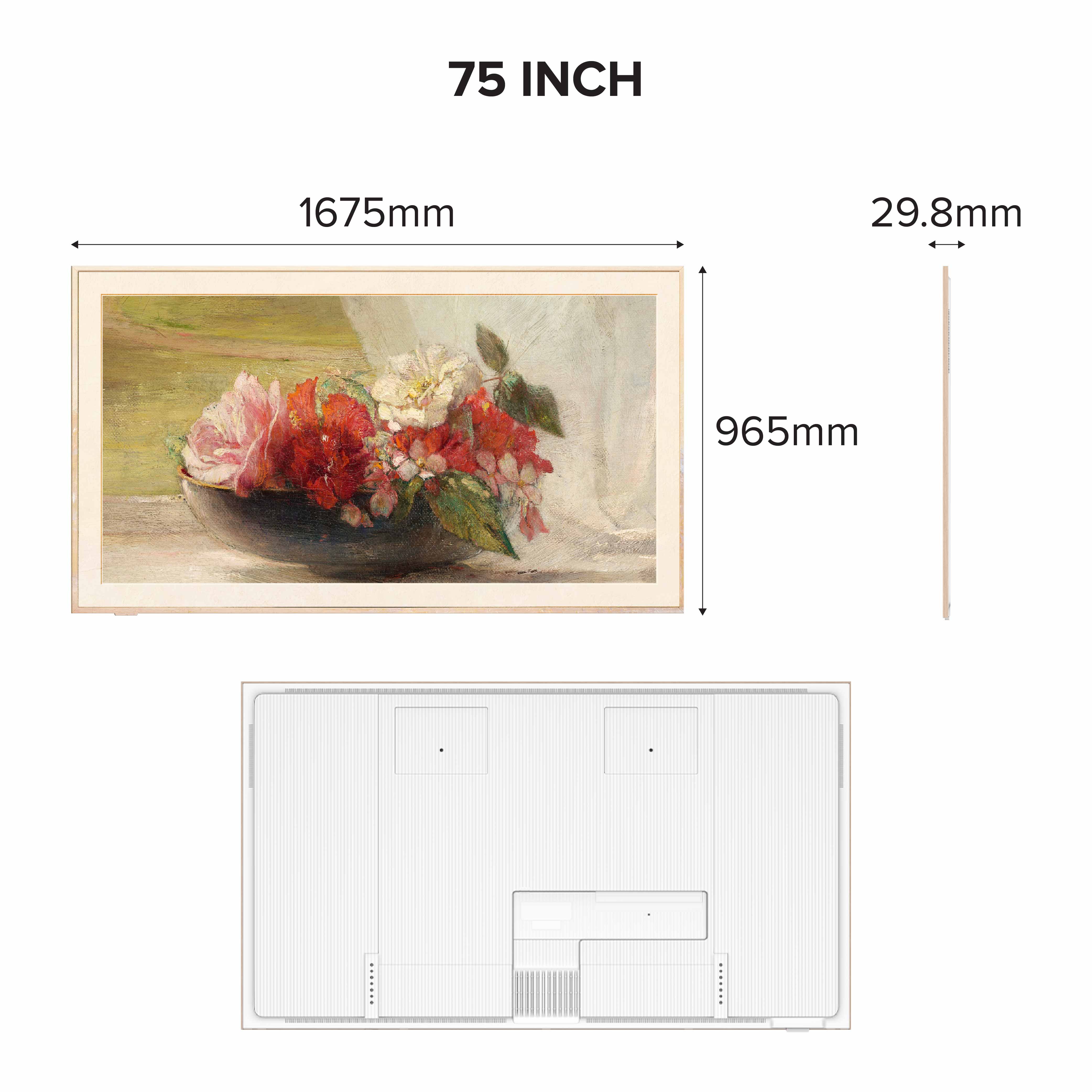 TCL A300 Pro 4K QLED TV B&O Sound System Nxtframe TV Canvas TV Frame TV