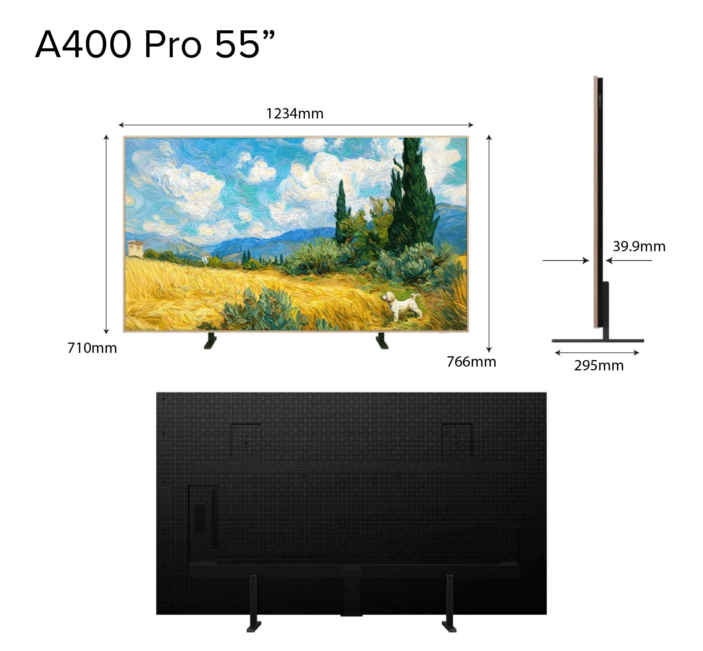 NEW 2026 | TCL A400 Pro NxtTVISION TV Canvas TV Frame TV | 55 65 75 INCH | 4K QD-MINILED Google TV