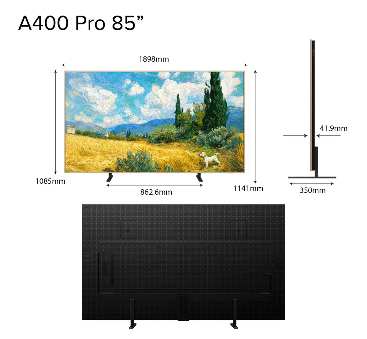 NEW 2026 | TCL A400 Pro NxtTVISION TV Canvas TV Frame TV | 55 65 75 85 INCH | 4K QD-MINILED Google TV