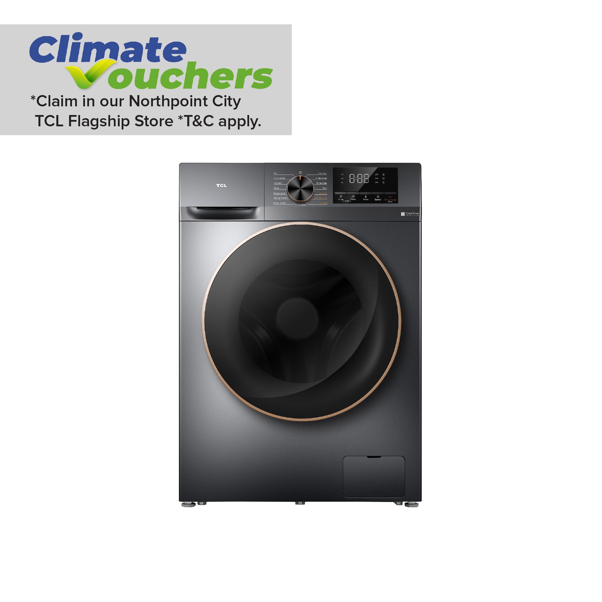 TCL 4 Ticks C2110WD 10KG Washer & 6kg Dryer Combo DD Inverter