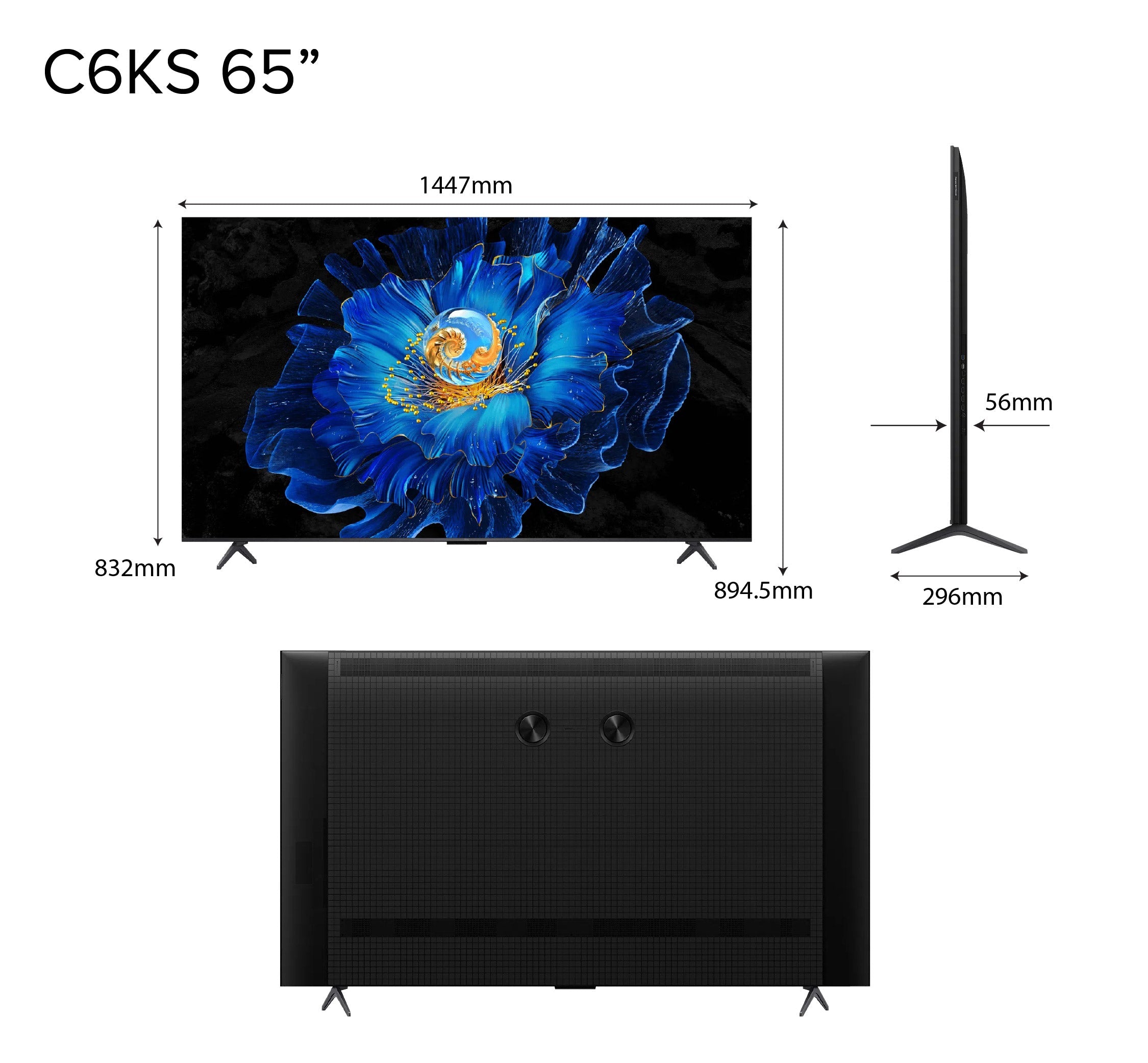 TCL C6KS 4K QD Mini-LED TV | 55 65 75 inch | AI Smart Google TV