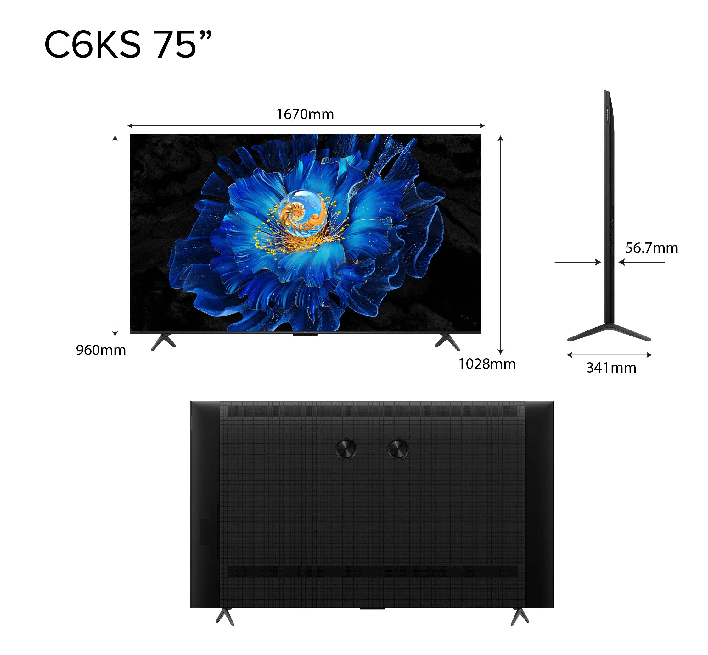 TCL C6KS 4K QD Mini-LED TV | 55 65 75 inch | AI Smart Google TV