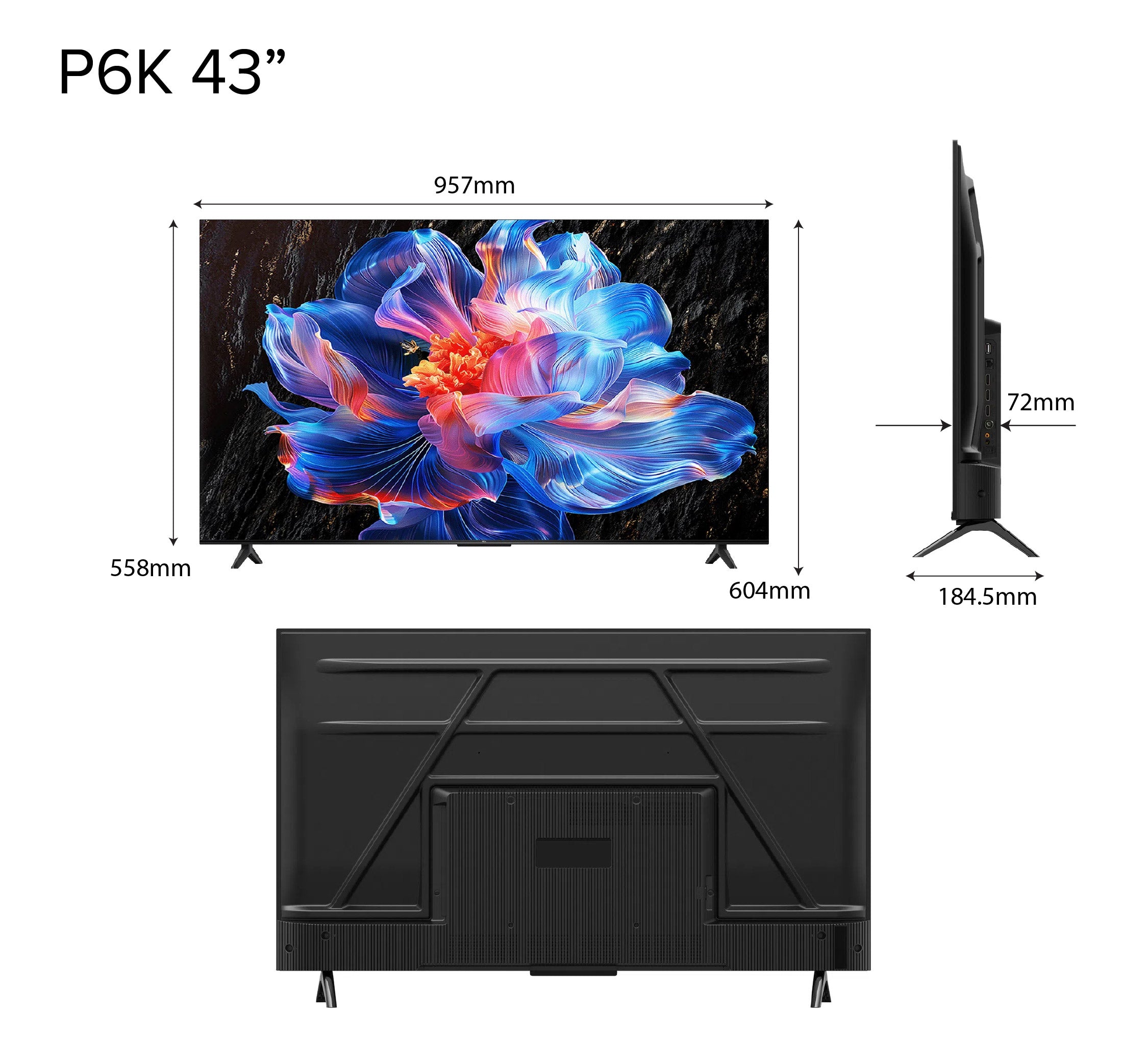 TCL P6K 4K Smart TV 43 inch 55 inch 65 inch AI Smart Google TV