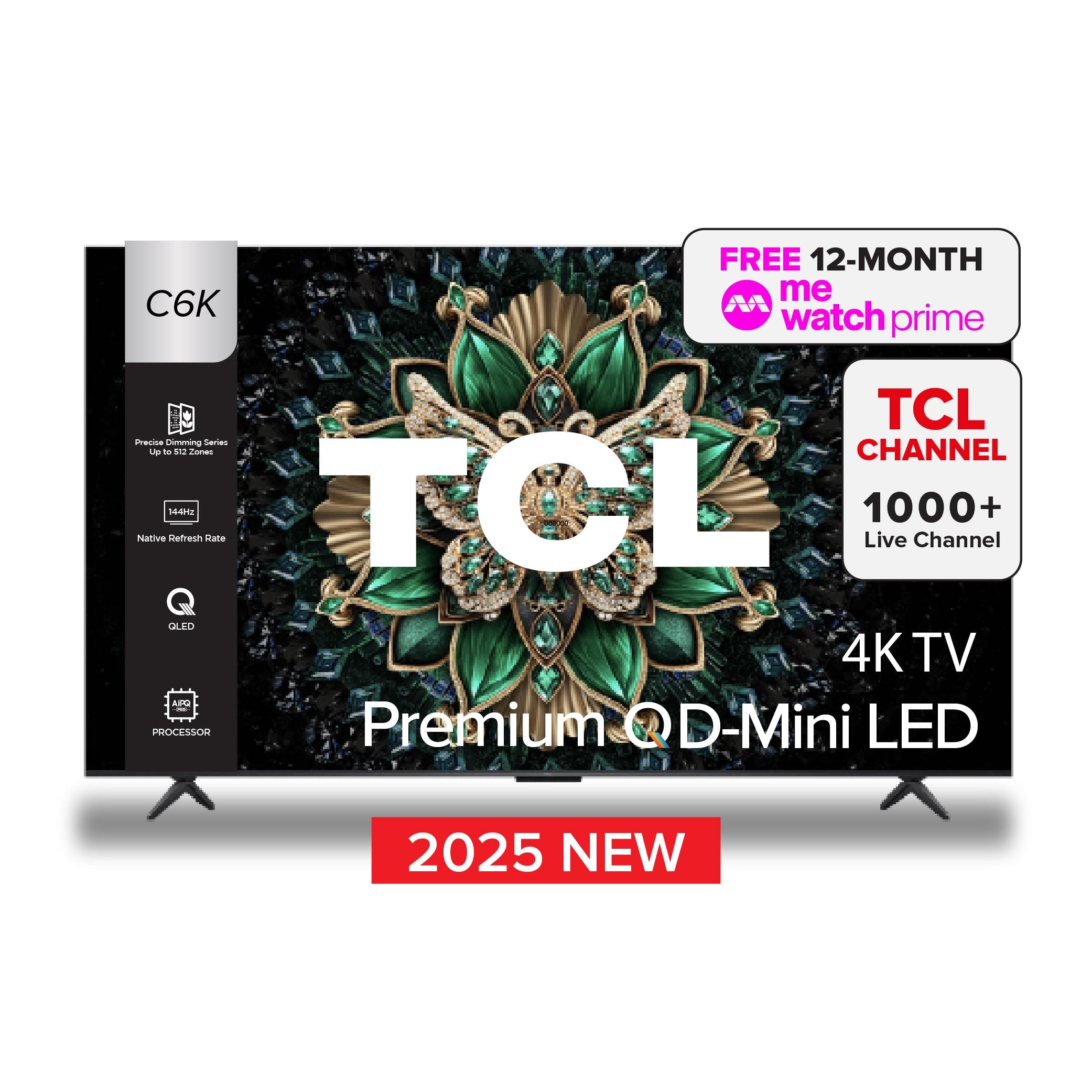 TCL C6K 4K Premium QD Mini-LED TV 55 inch 65 inch 75 inch 85 inch AI Smart TV