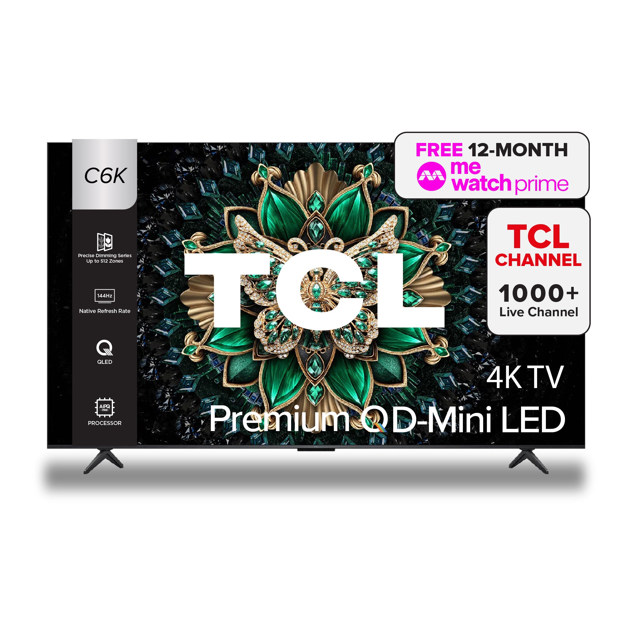 TCL C6K Premium QD-Mini LED 4K TV | 55 65 75 85 98 inch | AI Smart Google TV