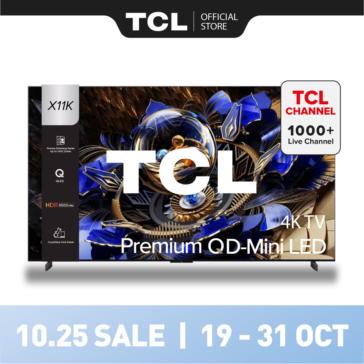 TCL X11K Premium QD-Mini LED 4K TV | 85 98 inch | AI Smart Google TV