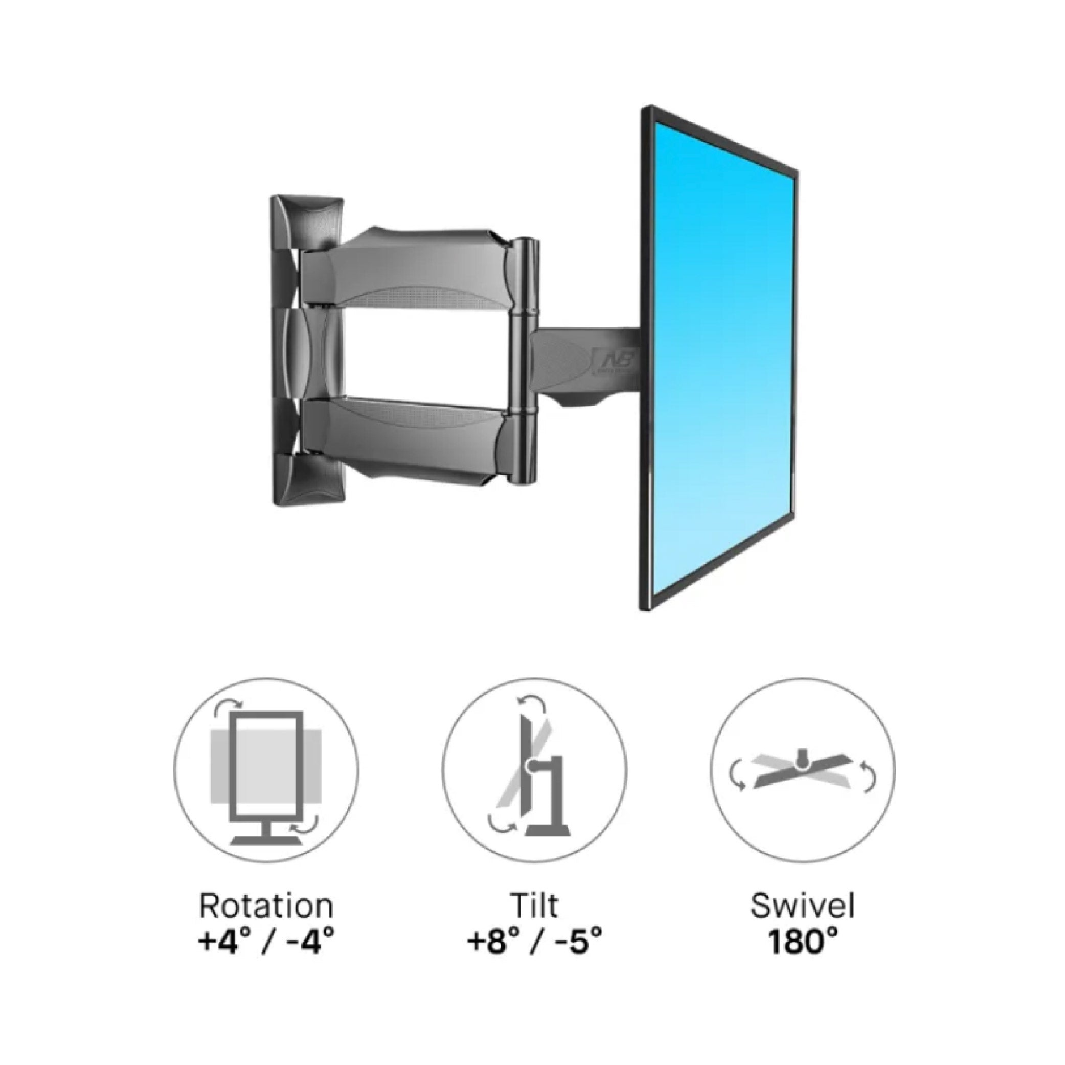 TCL 32" - 55" Swivel Bracket (Single Arm) Wall Mount (with TV Installation)