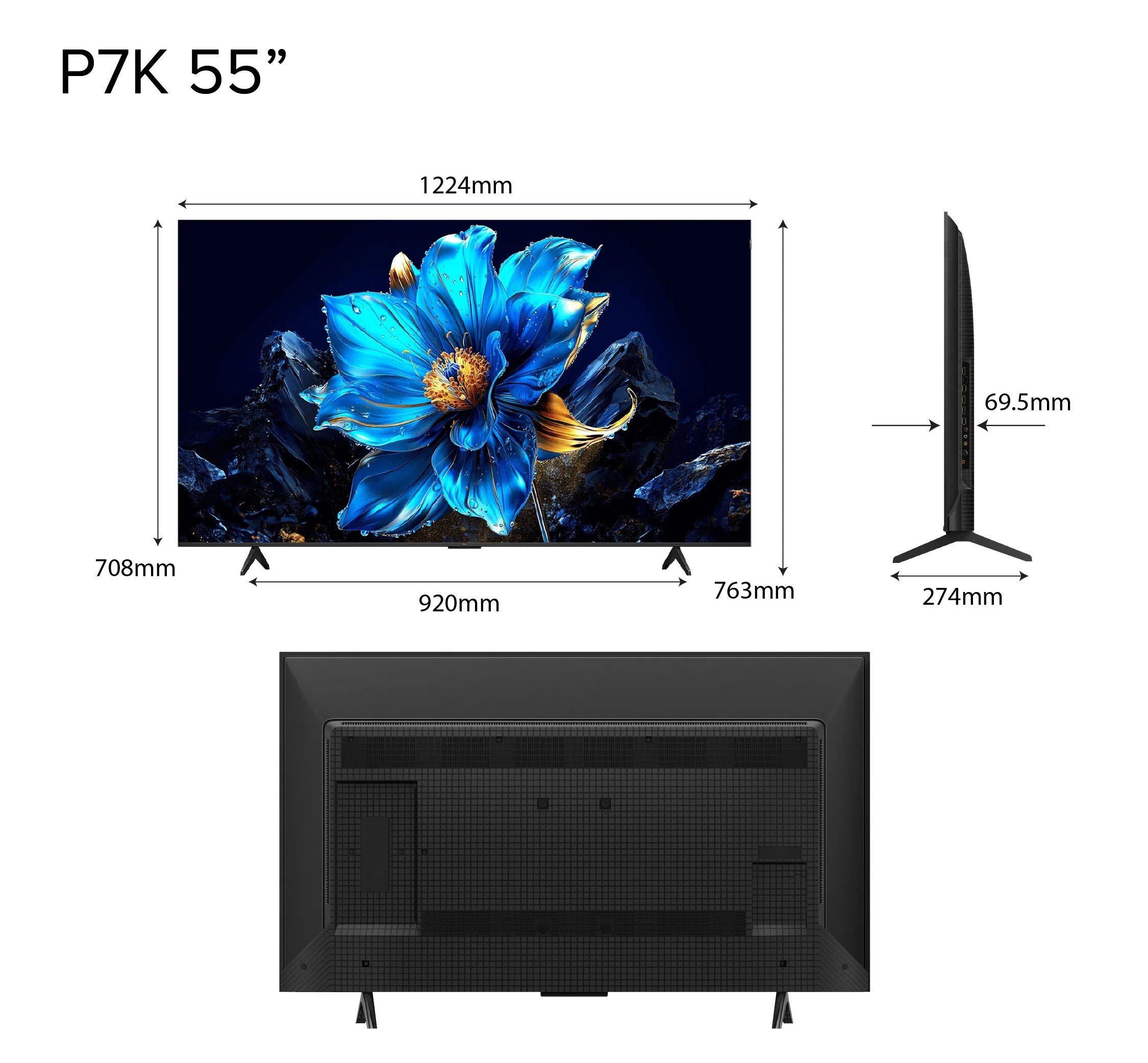 TCL P7K 4K QLED Smart TV | 43 55 inch | AI Smart Google TV