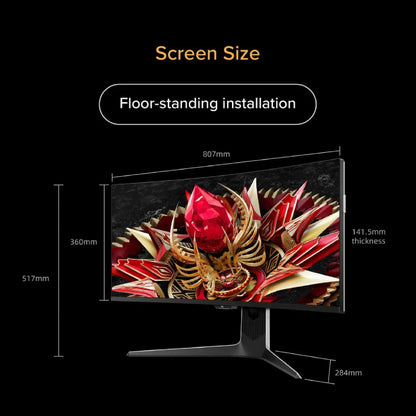 TCL 34" 170Hz Mini-LED  4K Curved Gaming Monitor 34R83Q | QLED PC Monitor HDR 1600