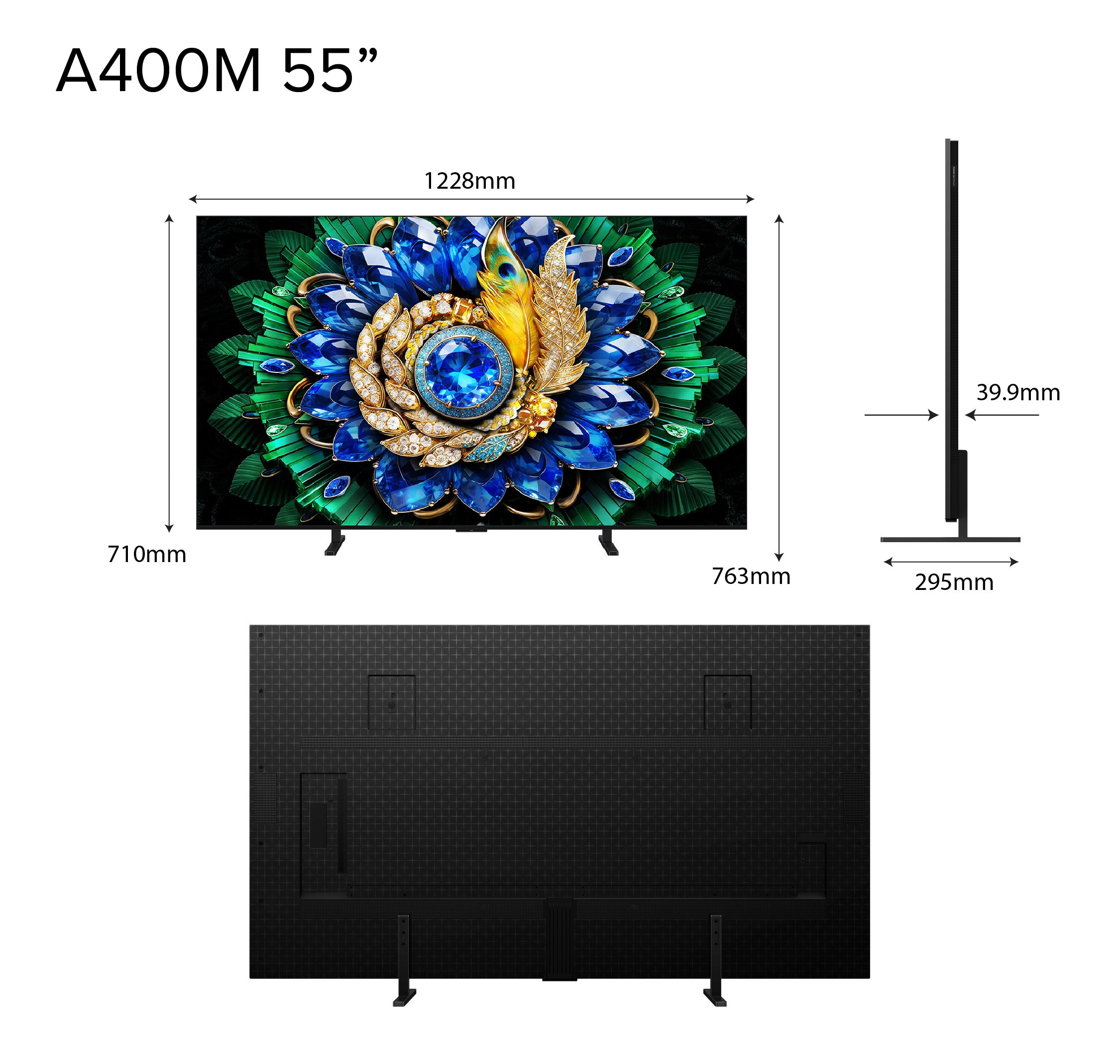 2026 NEW | TCL A400M Premium QD-MiniLED 4k TV | 55 65 75 inch | Precise Dimming Series Up to 488 zones | ONKYO Hi-Fi System