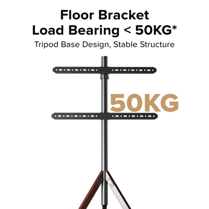 TCL TV Modern Artistic Easel Display Stand (Installation Included) for TV Up To 65"