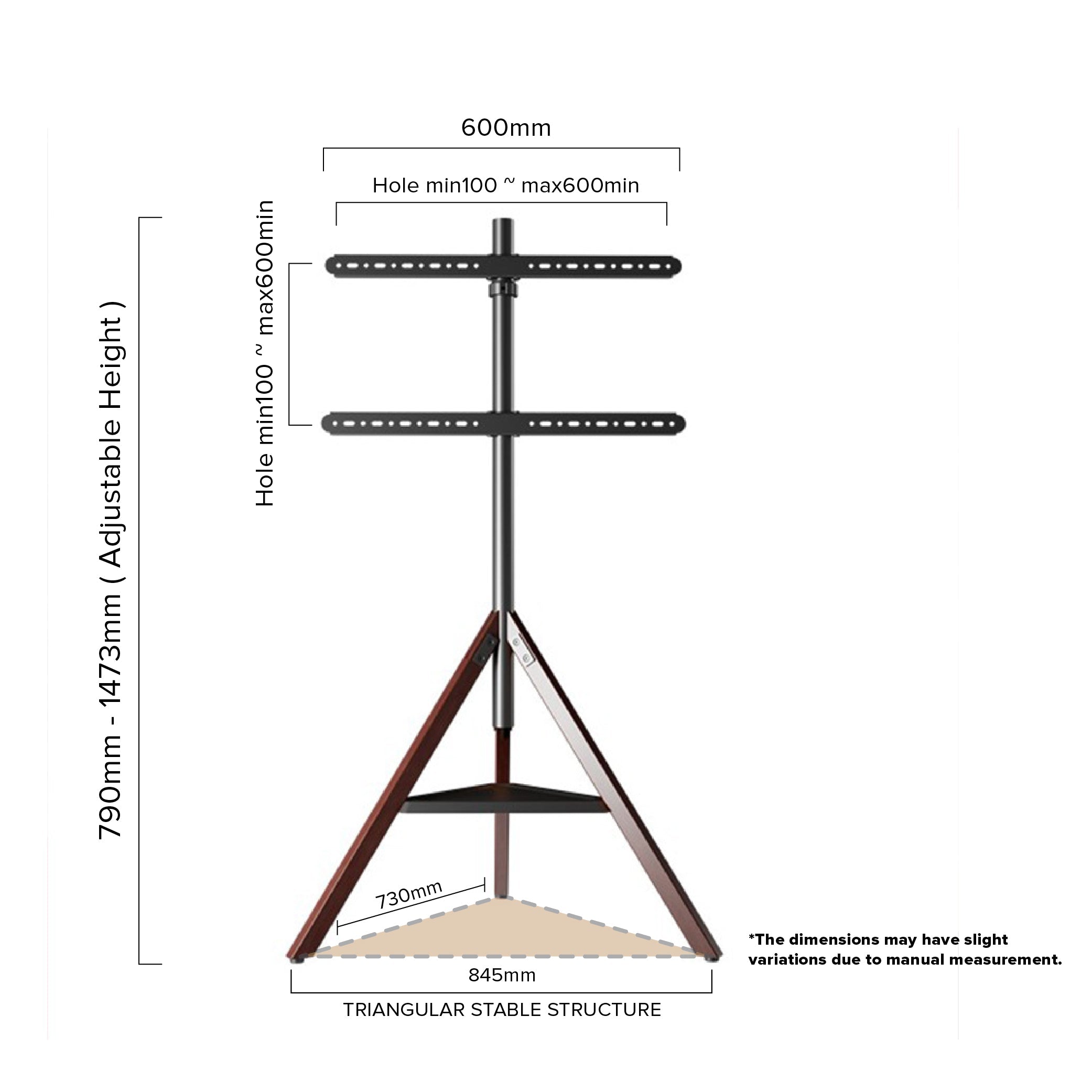 TCL TV Modern Artistic Easel Display Stand (Installation Included) for TV Up To 65"