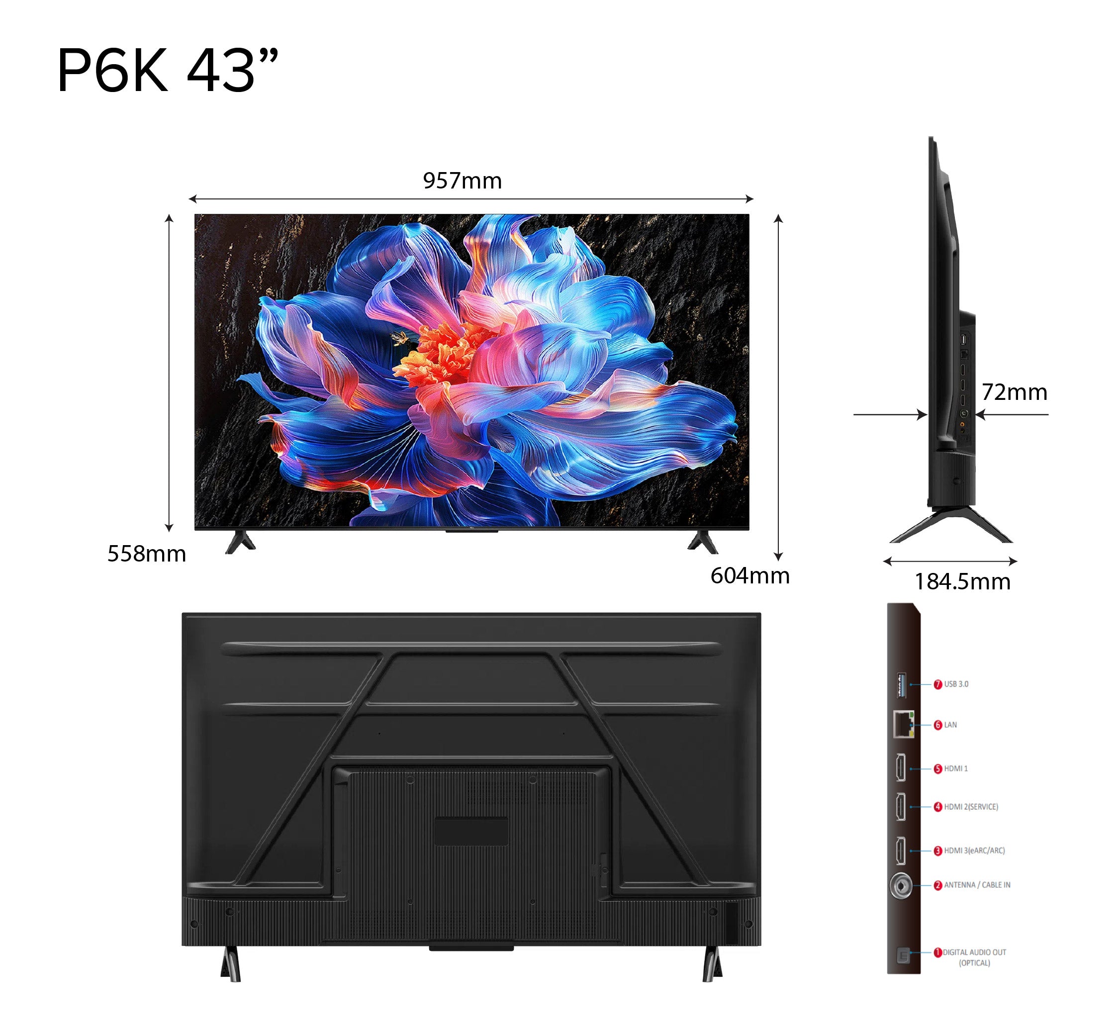 TCL P6K 4K TV | 43 55 65 inch | AI Smart Google TV – TCL Singapore
