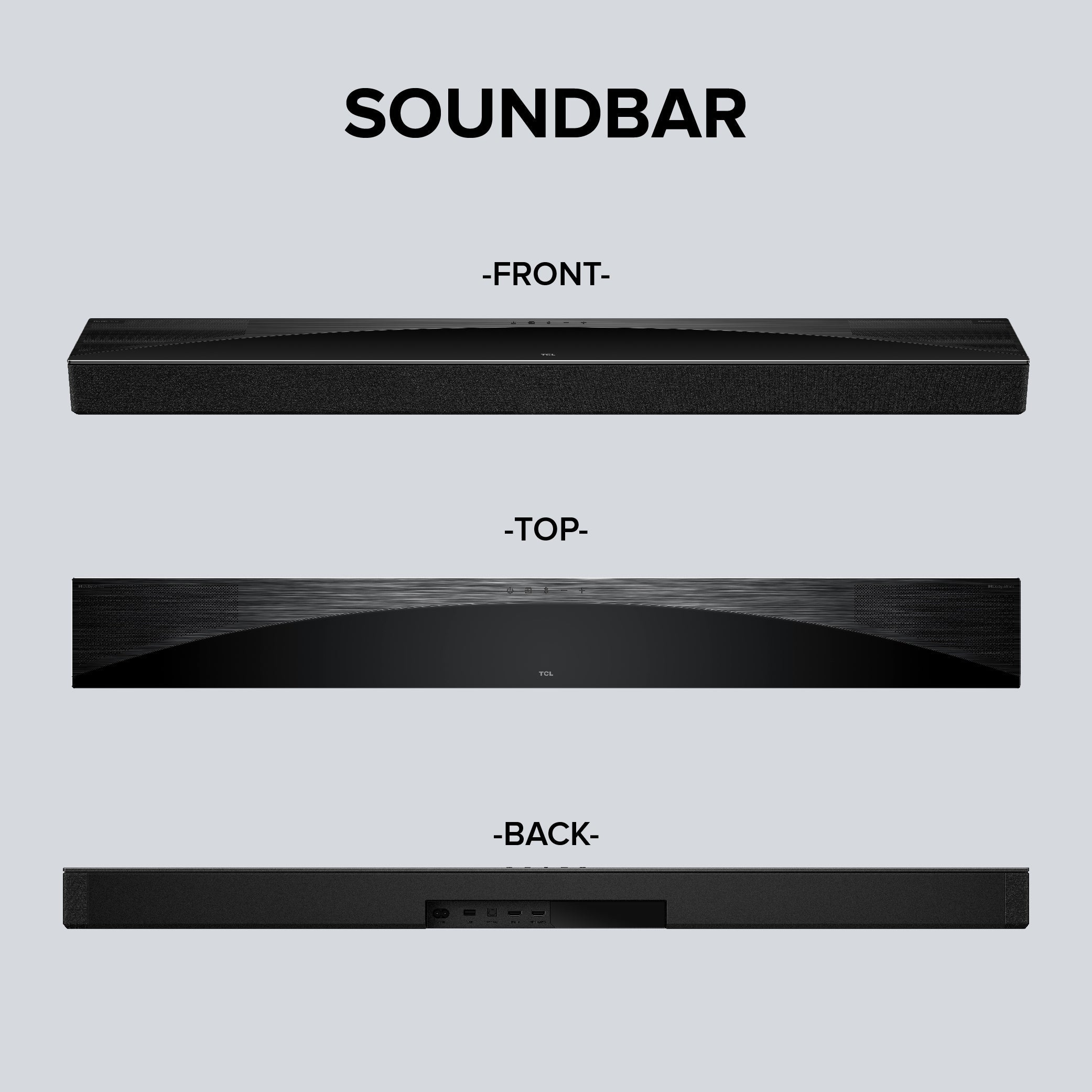 TCL Q75H 5.1.2ch Home Theater Soundbar with Dolby Atmos | 200W Hi-Fi Bass | wireless Subwoofer | Bluetooth 5.1