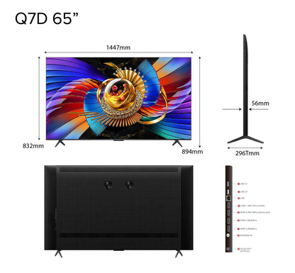 NEW 2026 | TCL Q7D Pro SQD-Mini LED 4K TV｜55 65 75 inch｜AI Smart Google TV