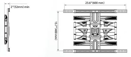 TCL 85" - 98" Swivel Bracket (Double Arm) Wall Mount (with TV Installation)