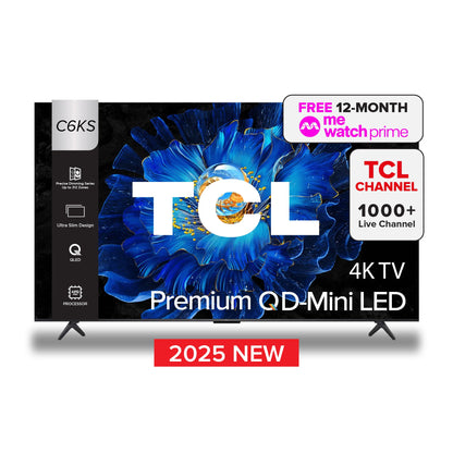TCL C6KS 4K QD Mini-LED TV 55 inch 65 inch 75 inch AI Smart Google TV