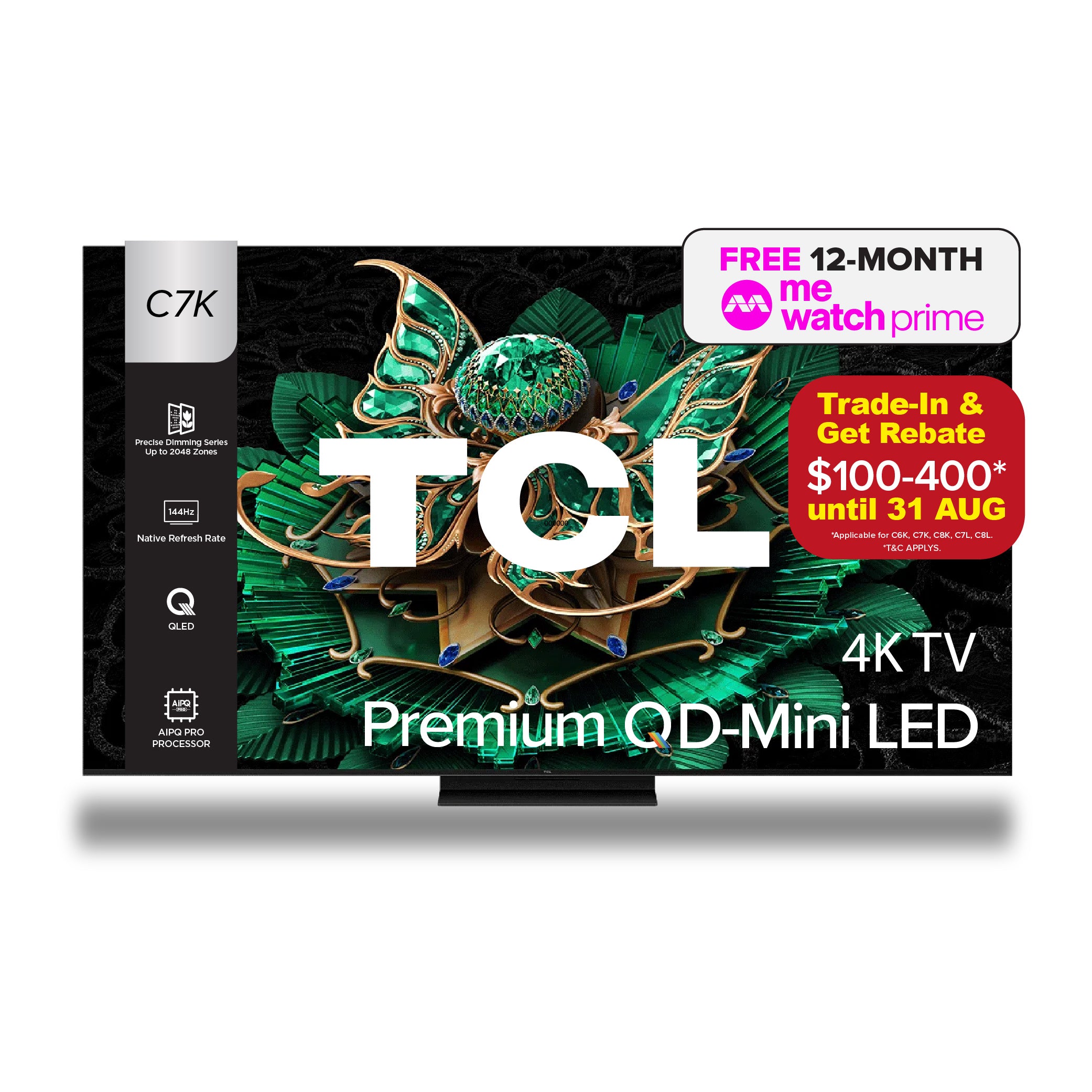 TCL C7K Premium QD-Mini LED 4K TV | 55 65 75 85 115 inch | AI Smart Google TV