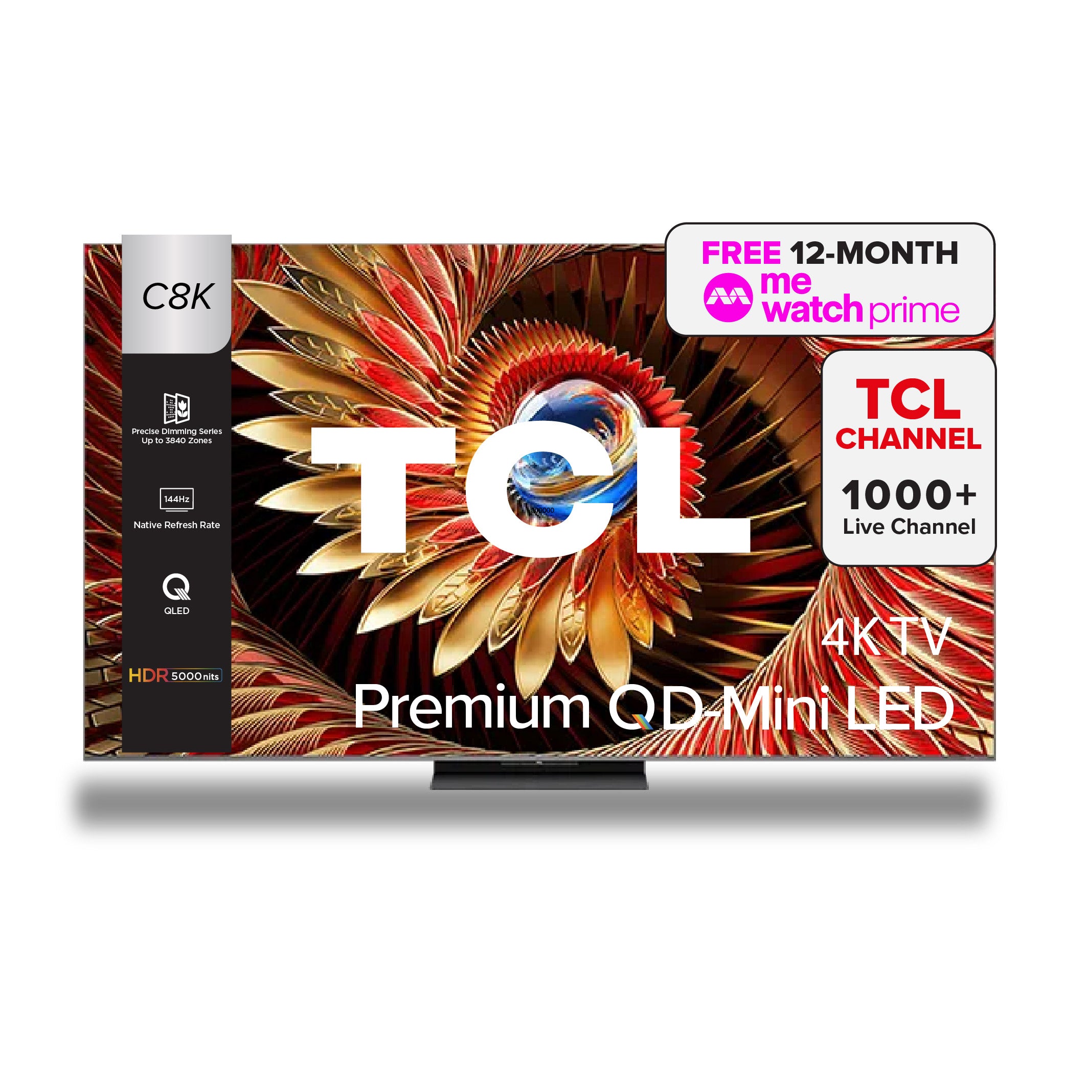 TCL C8K Premium QD-Mini LED 4K TV | 65 75 85 98 inch | AI Smart