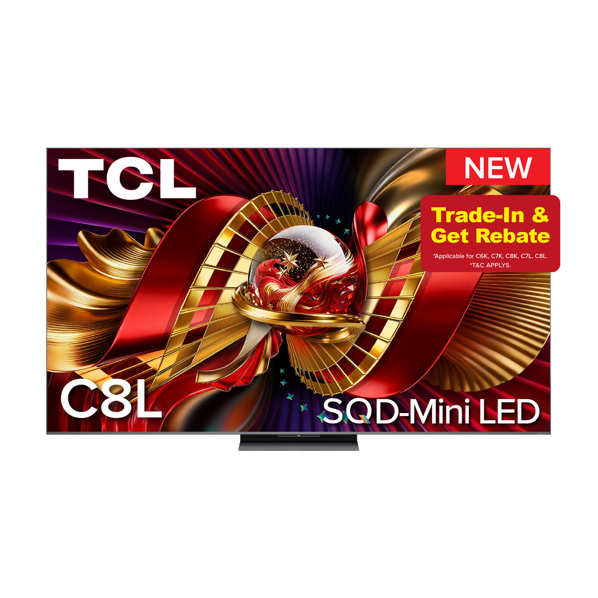 2026 NEW | TCL C8L Premium SQD-Mini LED 4K TV | 65 75 85 98 inch | AI Smart Google TV