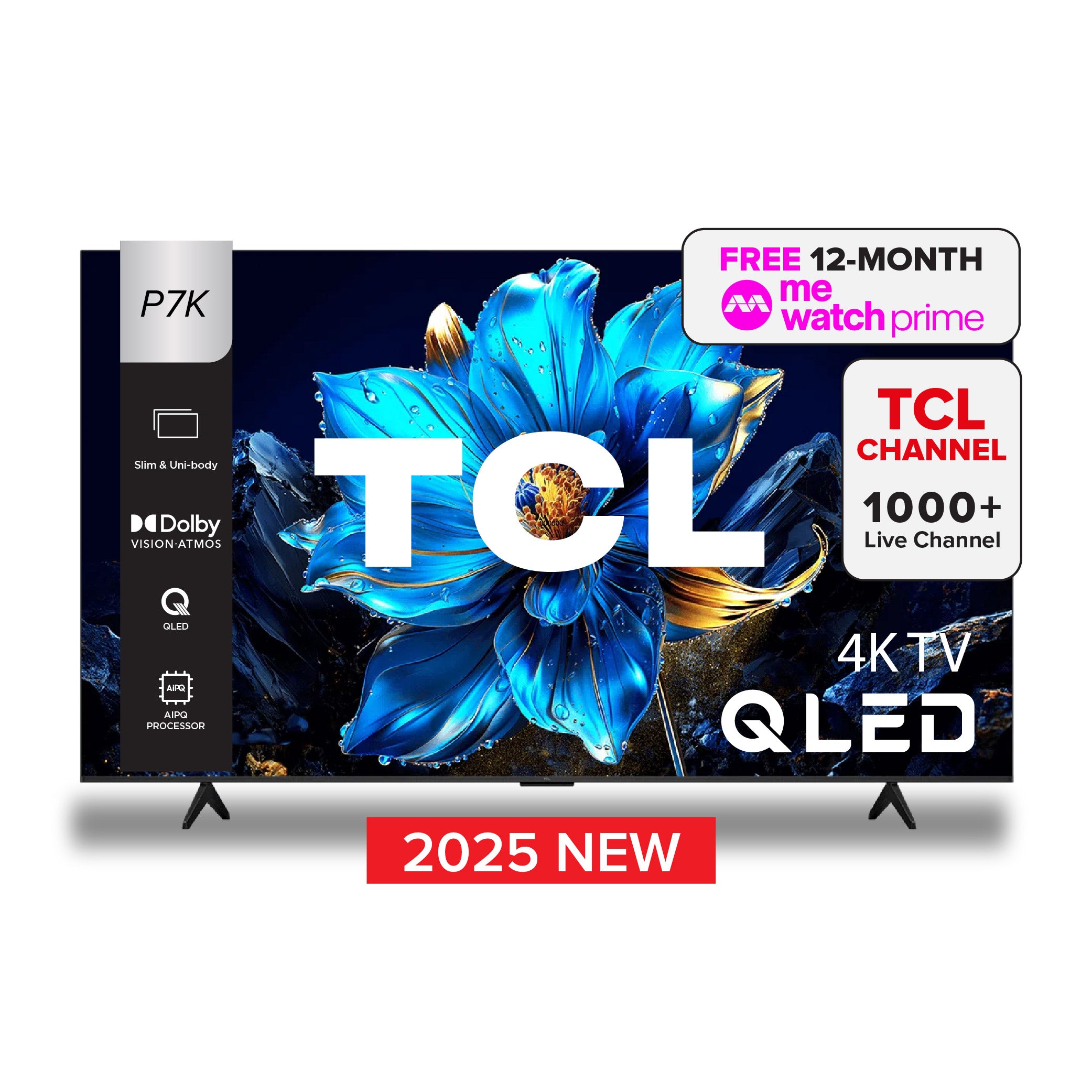 TCL P7K 4K QLED Smart TV 43 | 55 inch AI Smart Google TV – TCL
