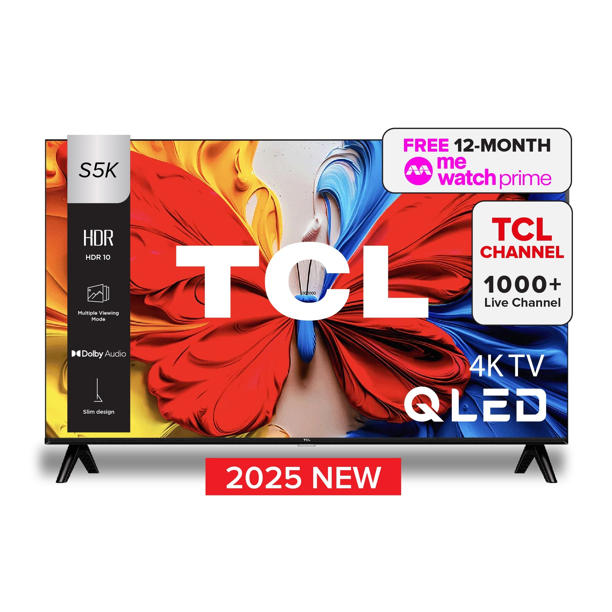 TCL S5K QLED TV | 32 40 50 inch | Dolby Audio | HDR 10 | AI Smart 2K Google TV