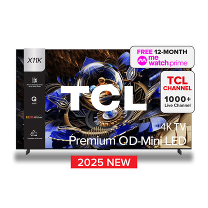 TCL X11K Premium QD-MiniLED TV | 85 98 inch | AI Smart TV
