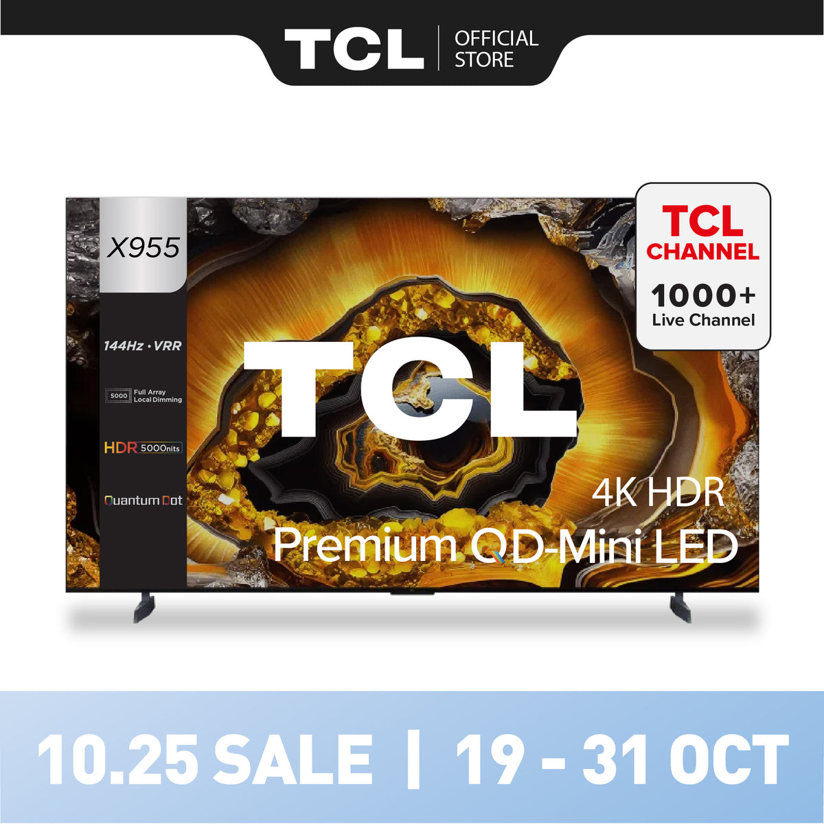 TCL X955 Premium QD-Mini LED 4K TV | 115 inch | AI Smart Google TV