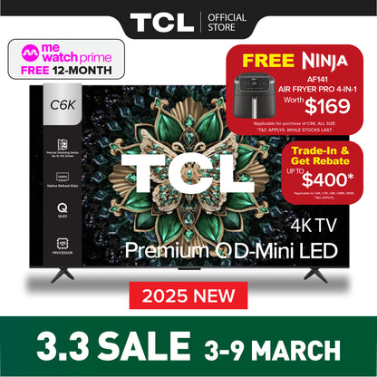 TCL C6K 4K Premium QD Mini-LED TV 55 inch 65 inch 75 inch 85 inch AI Smart TV
