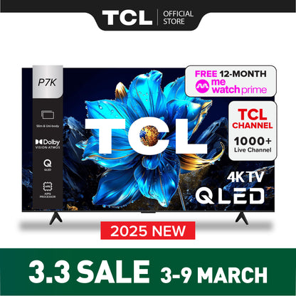 TCL P7K 4K QLED Smart TV 43 inch 50 inch 55 inch 65 inch AI Smart Google TV