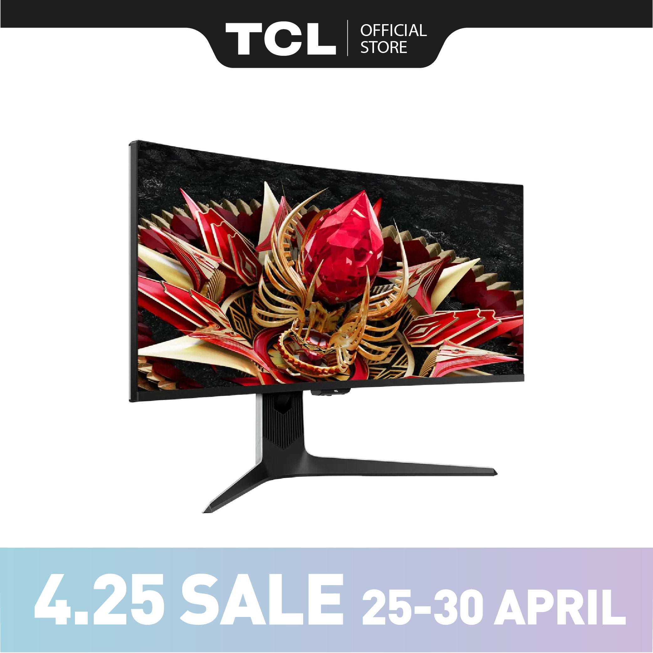 TCL 34" 170Hz Mini-LED  4K Curved Gaming Monitor 34R83Q | QLED PC Monitor HDR 1600