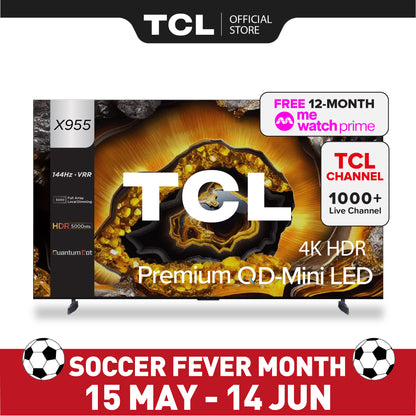 TCL X955 Premium QD-Mini LED 4K TV |  115" AI Smart TV