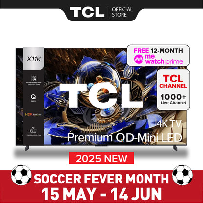 TCL X11K Premium QD-MiniLED TV | 85 98 inch | AI Smart TV