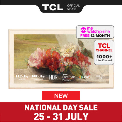 TCL A300 Pro 4K QLED TV B&O Sound System Nxtframe TV Canvas TV Frame TV