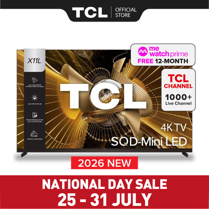 2026 NEW | TCL X11L SQD-Mini LED 4K TV | 75 85 98 inch | AI Smart Google TV