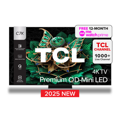 TCL C7K 4K Premium QD Mini-LED TV 55" 65" 75" 85 "AI Smart Google TV