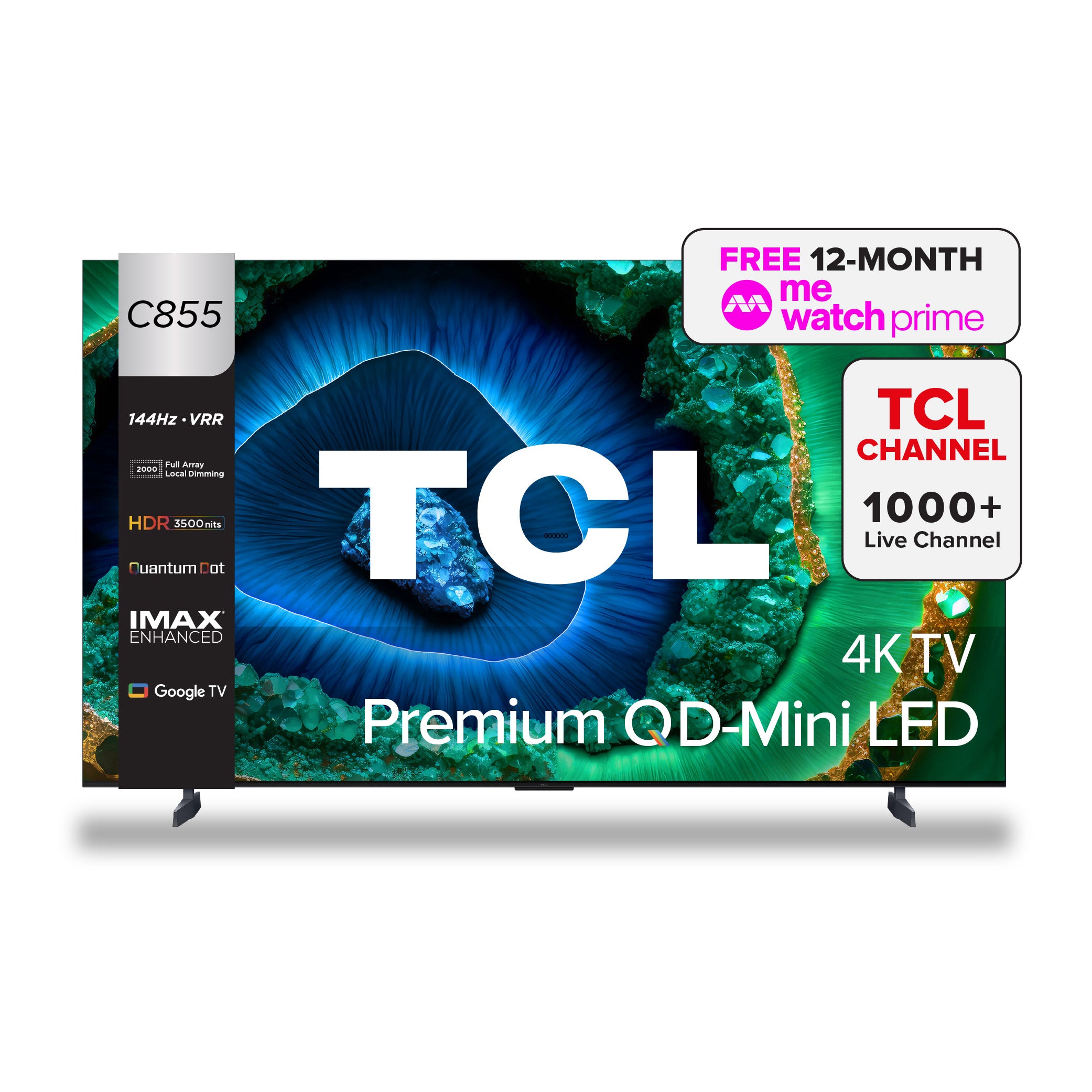 TCL C855 Premium QD-Mini LED 4K TV 85" 98" AI Smart Google TV