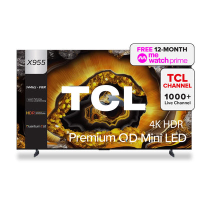 TCL X955 Premium QD-Mini LED 4K TV 85" - 115" AI Smart TV