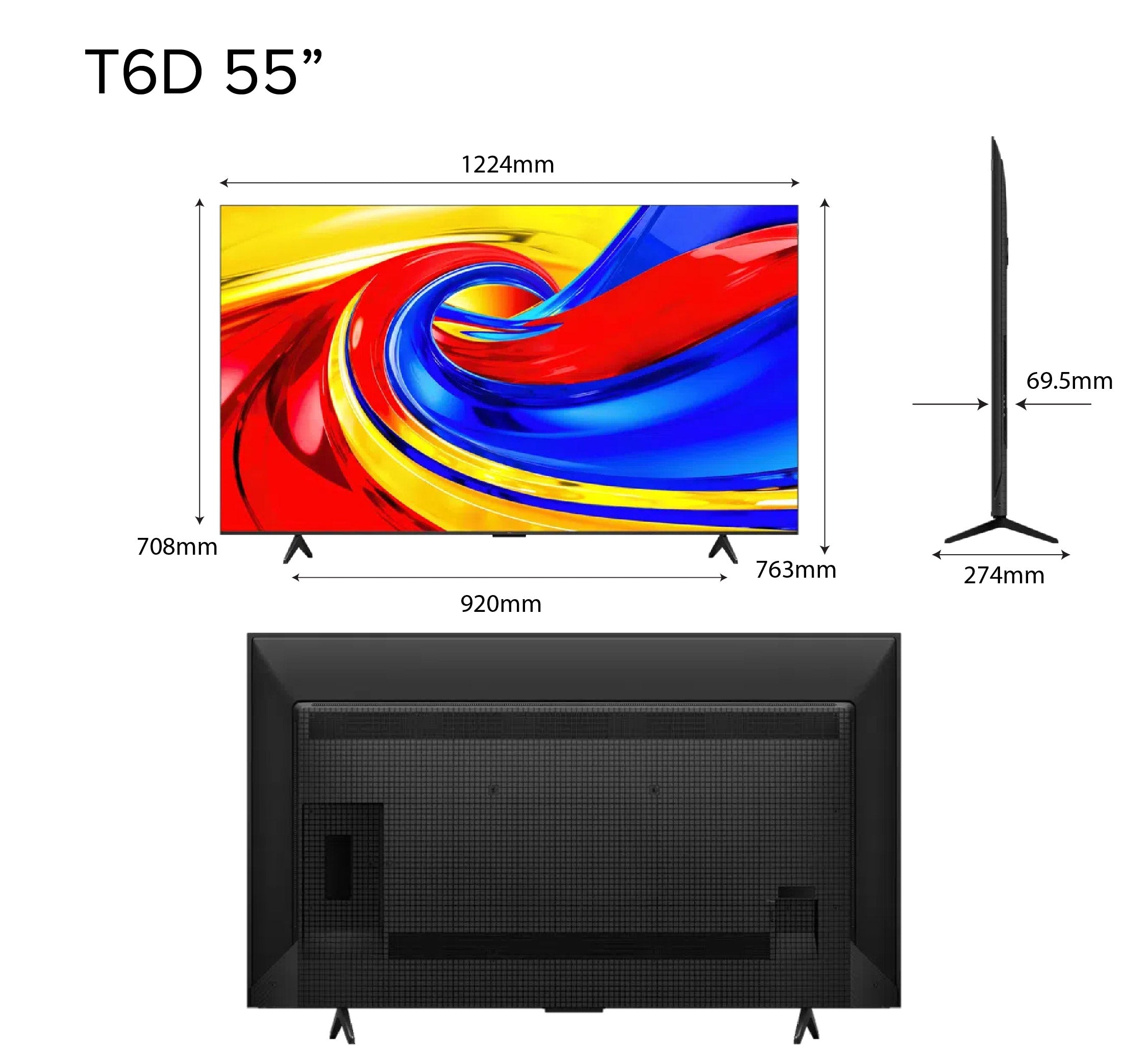 TCL T6D Premium QLED 4K Google TV (P7K Upgrade) |  43 50 55 inch  |