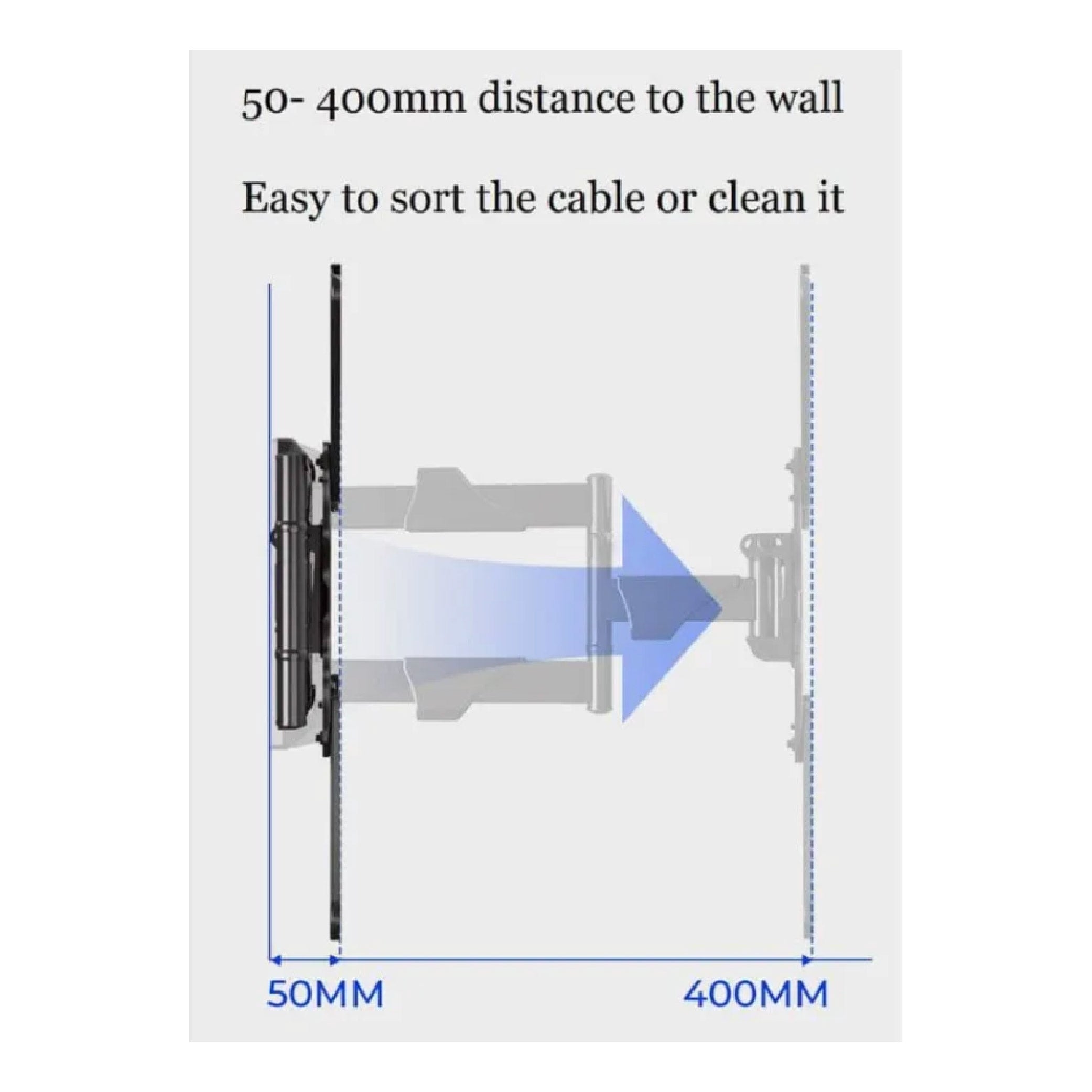 TCL 32" - 55" Swivel Bracket (Single Arm) Wall Mount (with TV Installation)