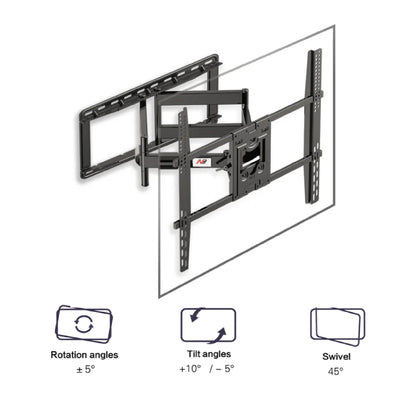 TCL 85" - 98" Swivel Bracket (Double Arm) Wall Mount (with TV Installation)