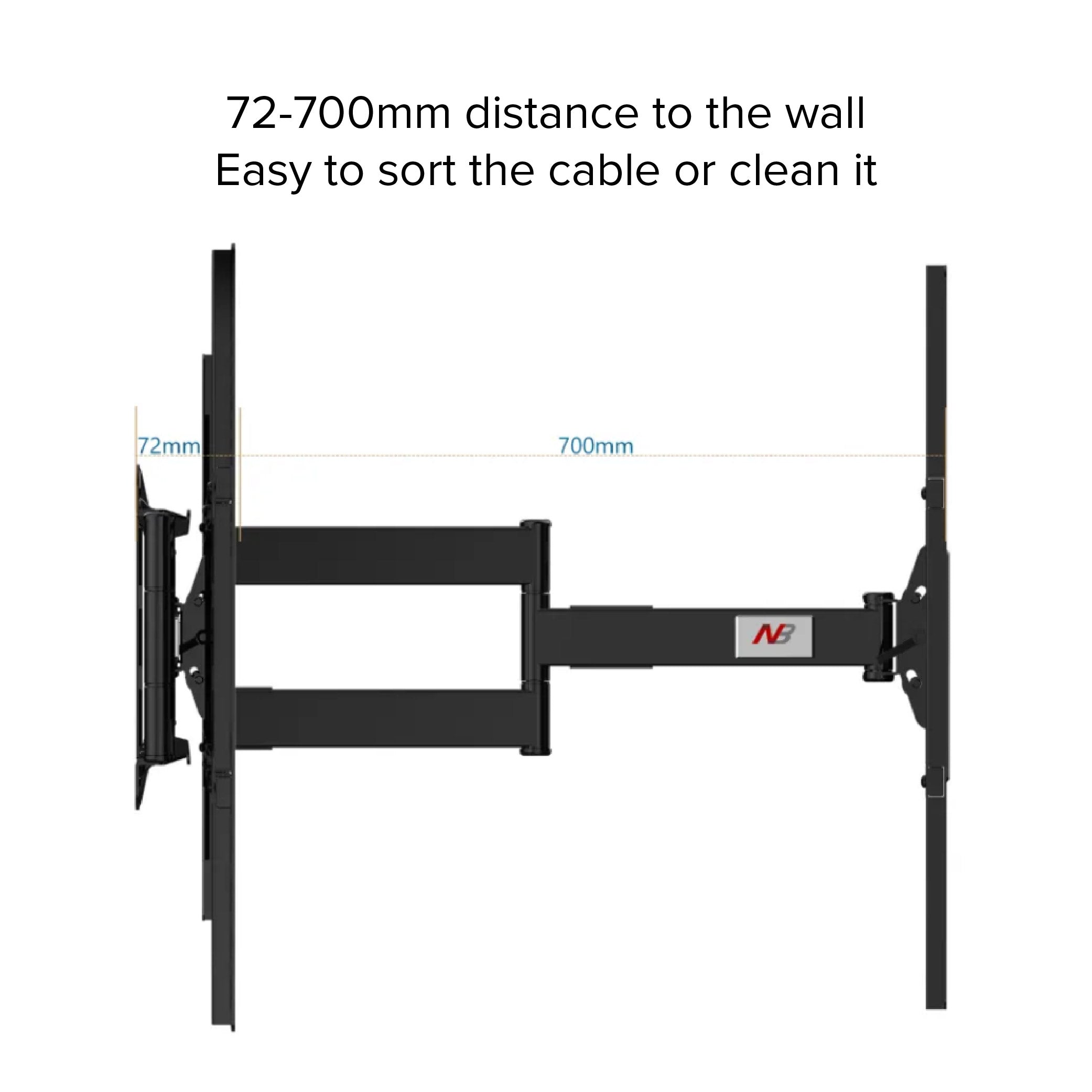 TCL 85" - 98" Swivel Bracket (Double Arm) Wall Mount (with TV Installation)