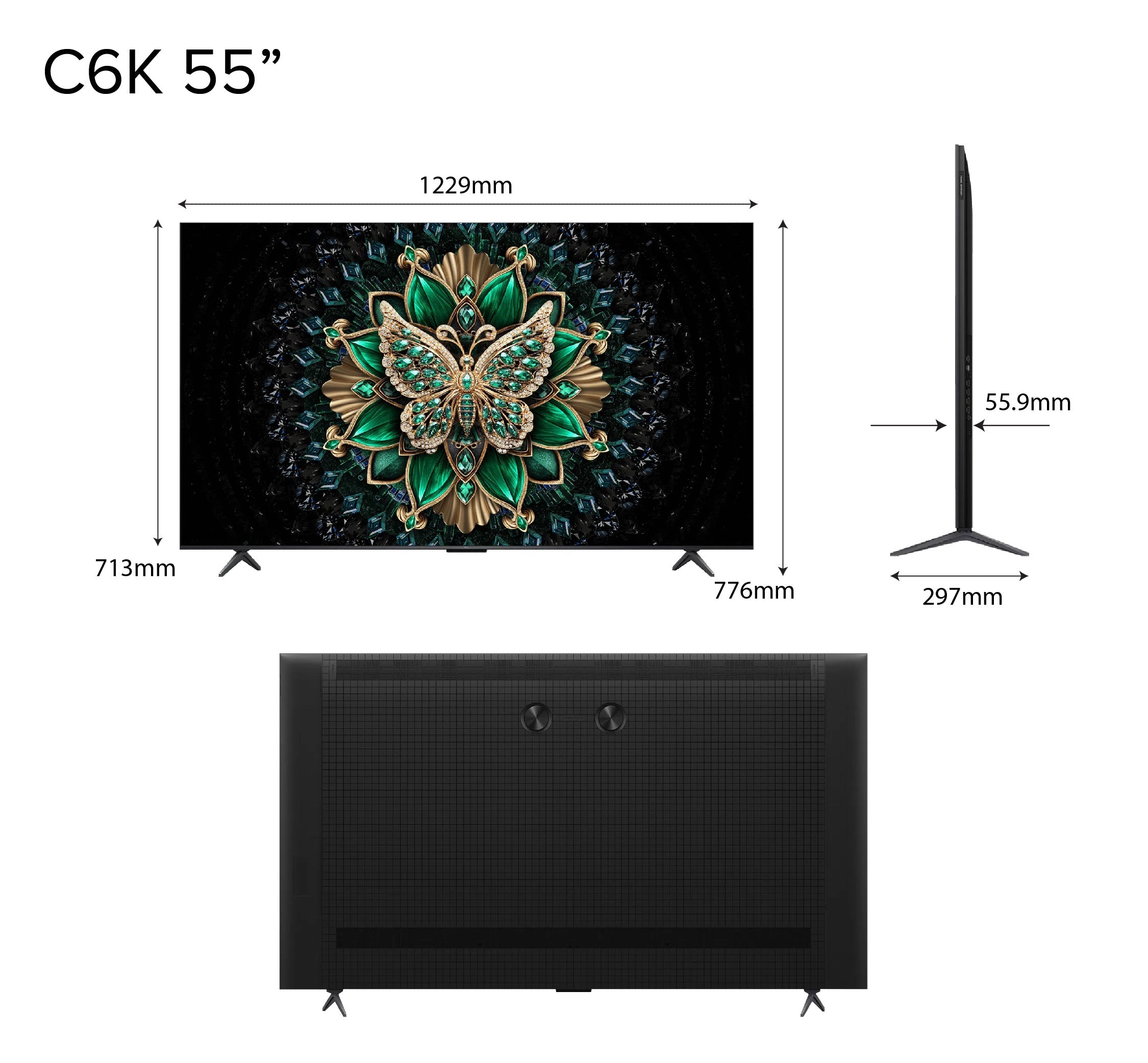 TCL C6K 4K Premium QD Mini-LED TV 55 inch 65 inch 75 inch 85 inch AI Smart TV
