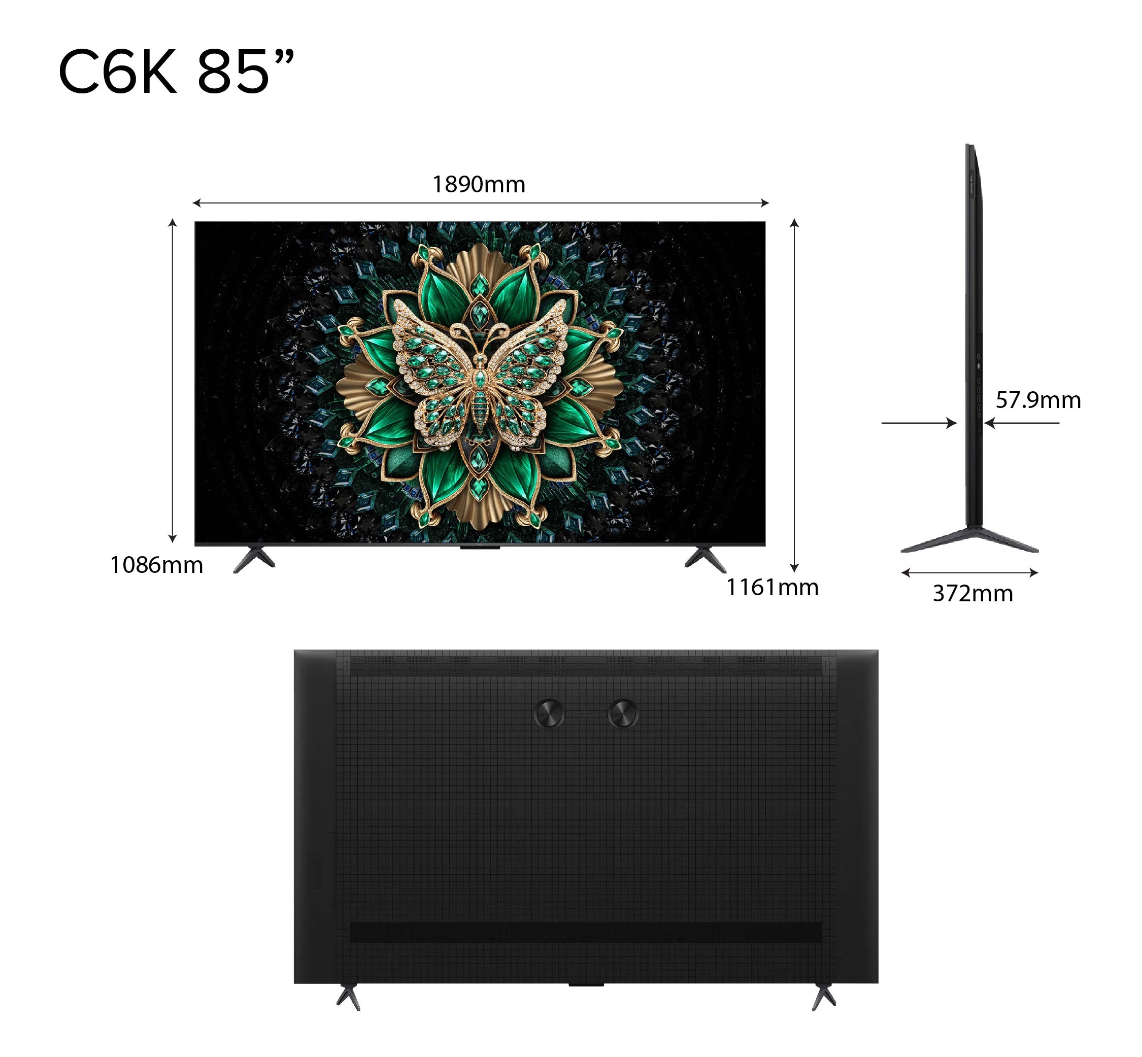 TCL C6K 4K Premium QD Mini-LED TV | 55 65 75 85 98 inch | AI Smart TV