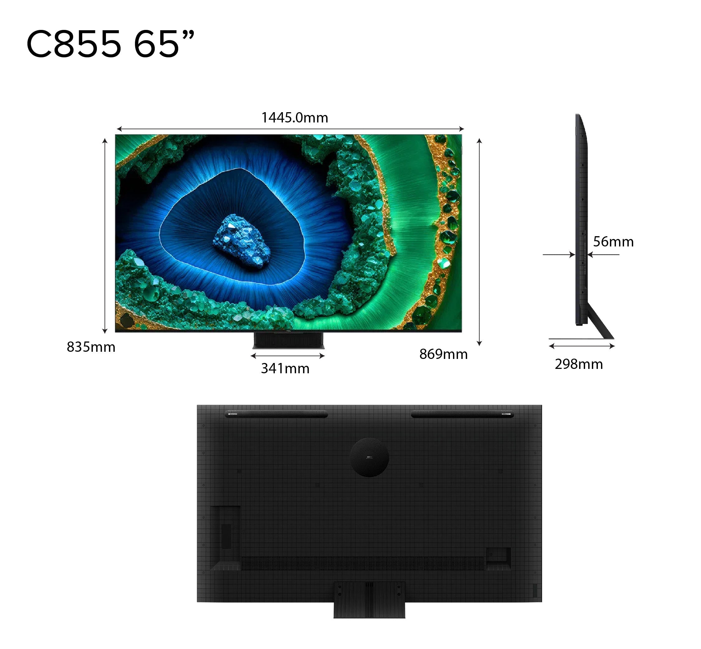 TCL C855 Premium QD-Mini LED 4K TV 85" 98" AI Smart Google TV