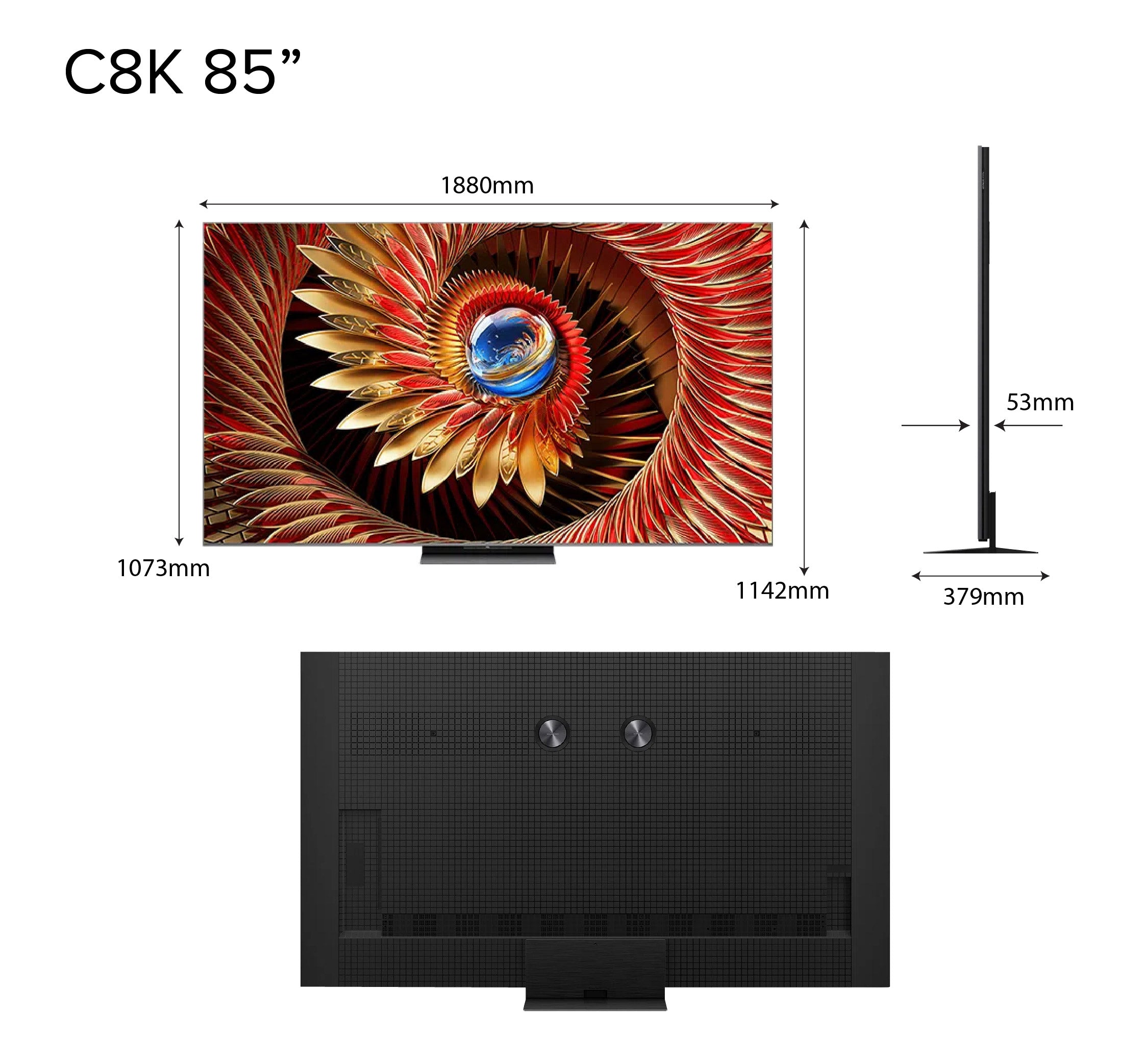 TCL C8K Premium QD-Mini LED 4K TV | 65 75 85 98 inch | AI Smart Google TV