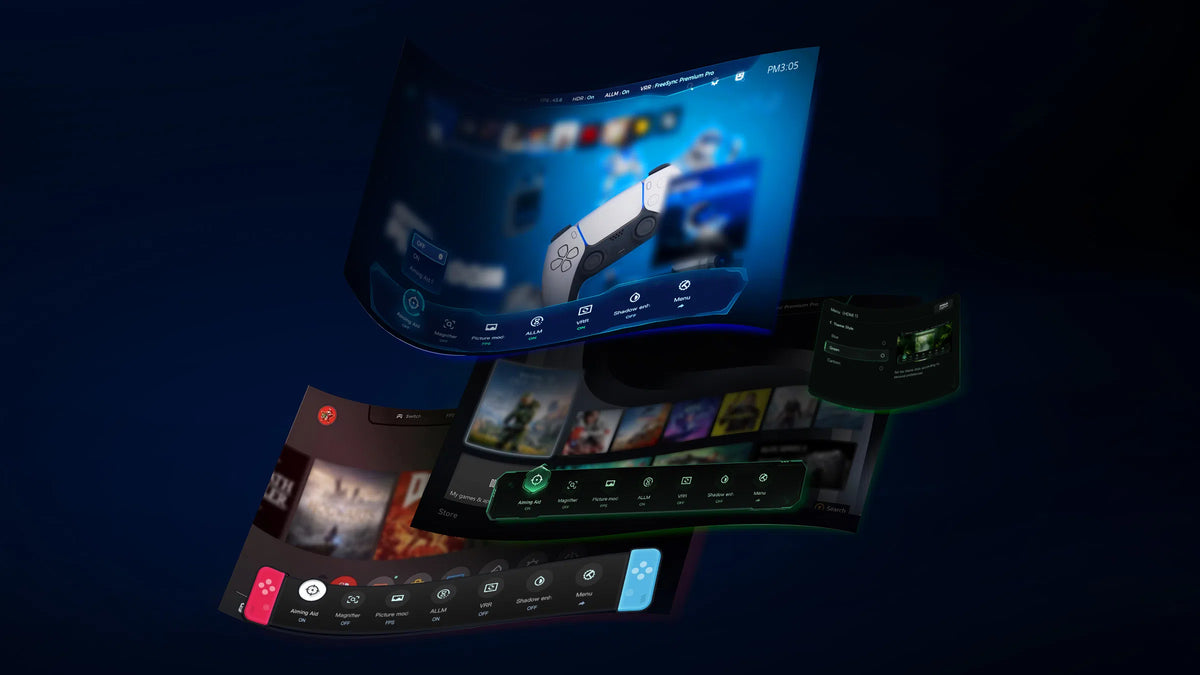 Adaptive game screen for three major consoles